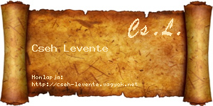 Cseh Levente névjegykártya