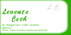 levente cseh business card